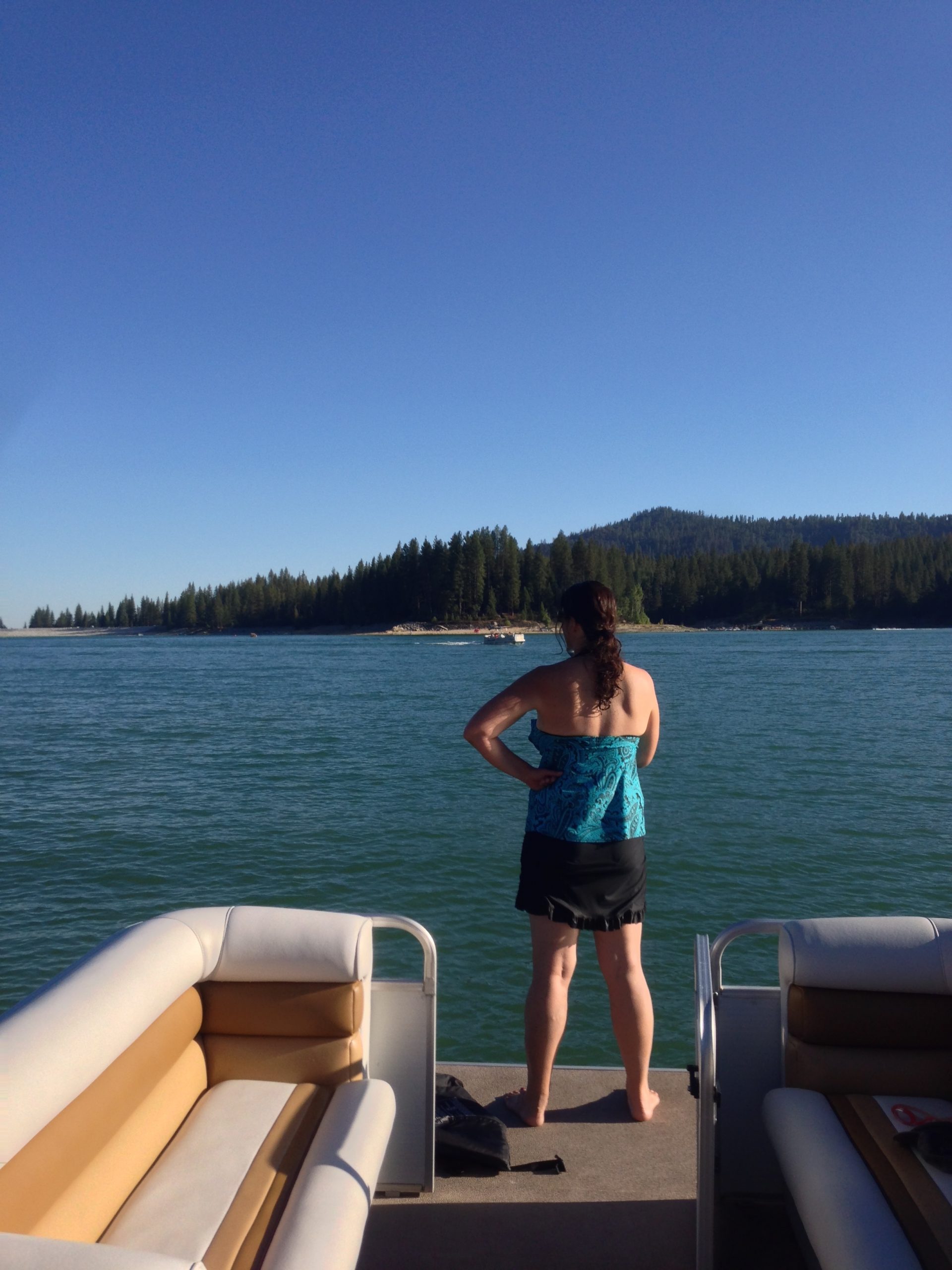 Karen overlooking Bass Lake