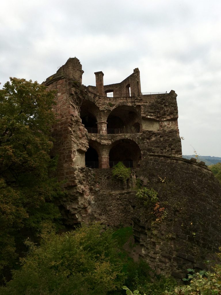 Ruins of the gun powder tower at Heidelberg Castle